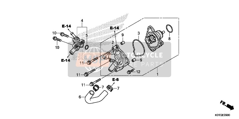 Honda SH125DS 2016 Water Pump for a 2016 Honda SH125DS